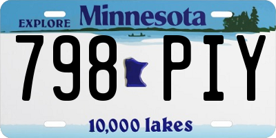 MN license plate 798PIY