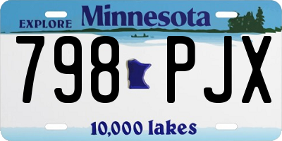 MN license plate 798PJX