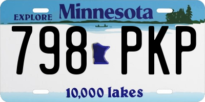 MN license plate 798PKP
