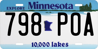 MN license plate 798POA