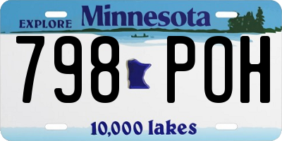 MN license plate 798POH
