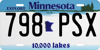 MN license plate 798PSX