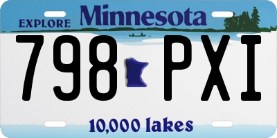 MN license plate 798PXI