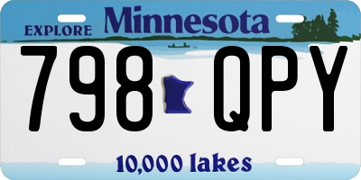 MN license plate 798QPY