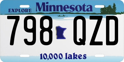 MN license plate 798QZD