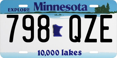 MN license plate 798QZE