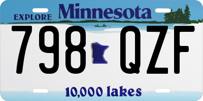 MN license plate 798QZF