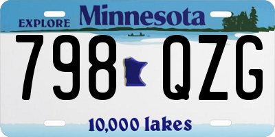 MN license plate 798QZG