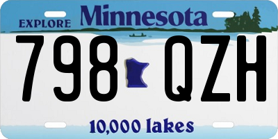 MN license plate 798QZH