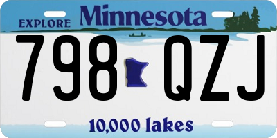 MN license plate 798QZJ