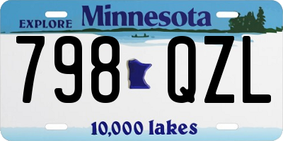 MN license plate 798QZL