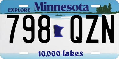 MN license plate 798QZN