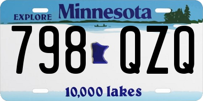 MN license plate 798QZQ