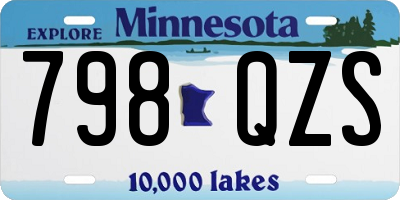 MN license plate 798QZS