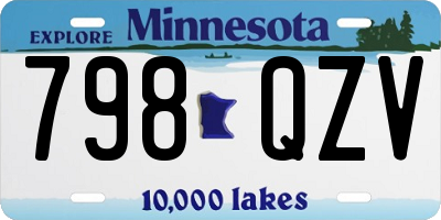 MN license plate 798QZV