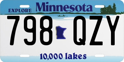 MN license plate 798QZY