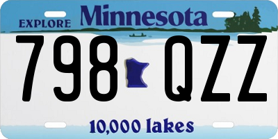 MN license plate 798QZZ