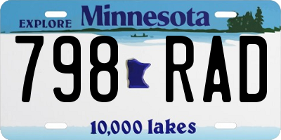 MN license plate 798RAD