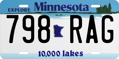MN license plate 798RAG