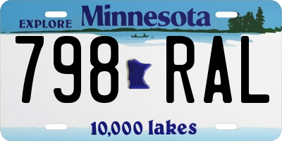 MN license plate 798RAL