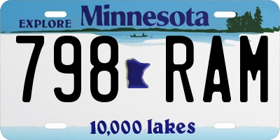 MN license plate 798RAM