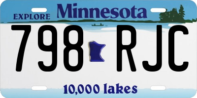 MN license plate 798RJC