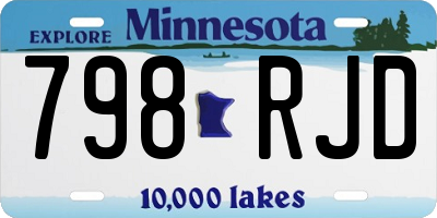 MN license plate 798RJD