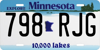 MN license plate 798RJG