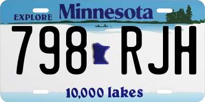 MN license plate 798RJH