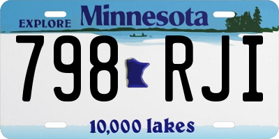 MN license plate 798RJI
