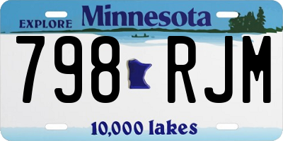 MN license plate 798RJM