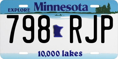 MN license plate 798RJP