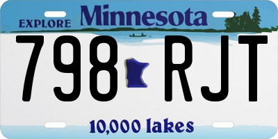 MN license plate 798RJT