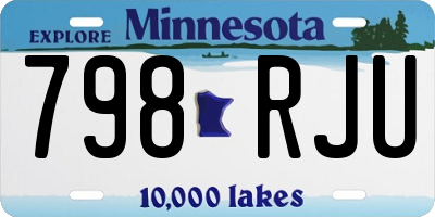 MN license plate 798RJU