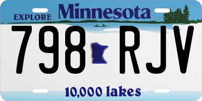 MN license plate 798RJV