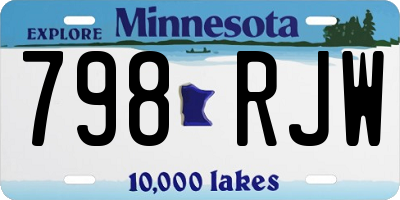 MN license plate 798RJW