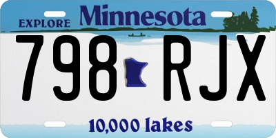 MN license plate 798RJX