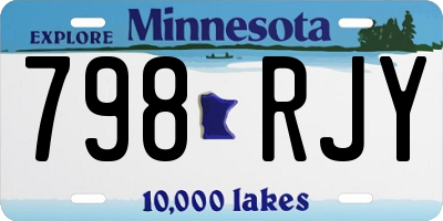 MN license plate 798RJY