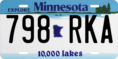 MN license plate 798RKA