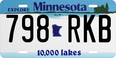 MN license plate 798RKB