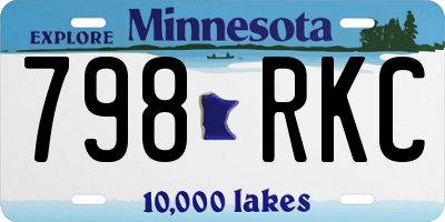 MN license plate 798RKC