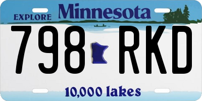 MN license plate 798RKD