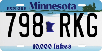 MN license plate 798RKG