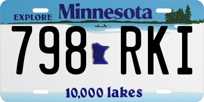 MN license plate 798RKI