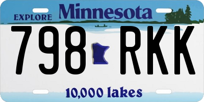 MN license plate 798RKK