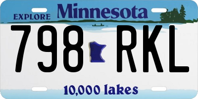 MN license plate 798RKL