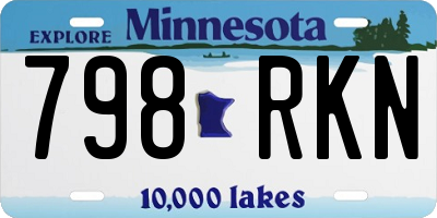 MN license plate 798RKN