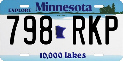 MN license plate 798RKP