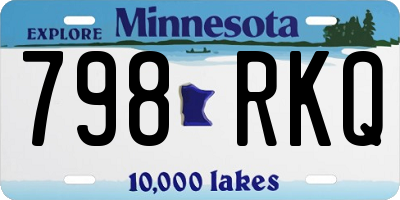 MN license plate 798RKQ