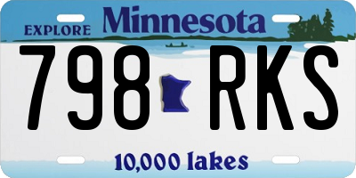 MN license plate 798RKS